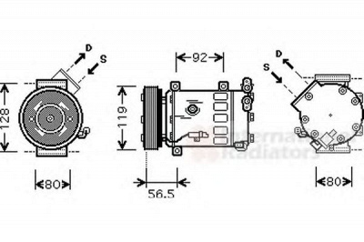 VAN WEZEL 0900k242 -  Компрессор, кондиционер